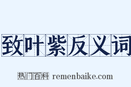 致叶紫反义词是什么意思的图片